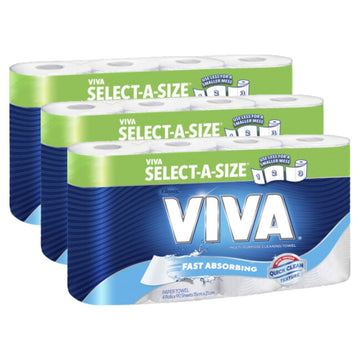 3 Pack x VIVA Select-A-Size Paper Towels 4pc